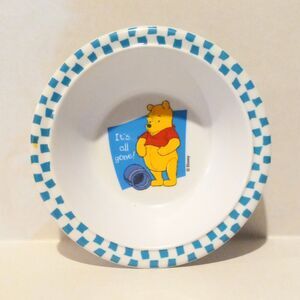The First Years Disney Winnie The Pooh Melamine Bowl-1995-Checkerboard Rim